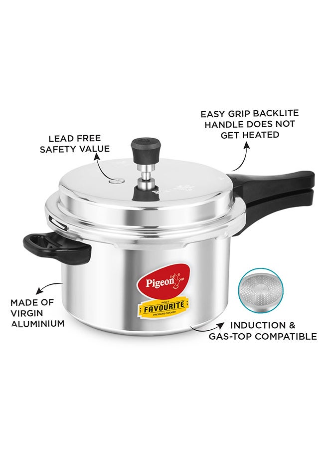 Pigeon Favourite Pressure Cooker 5 Litres | Aluminium | Outer Lid | Induction Base | Silver - Image 3